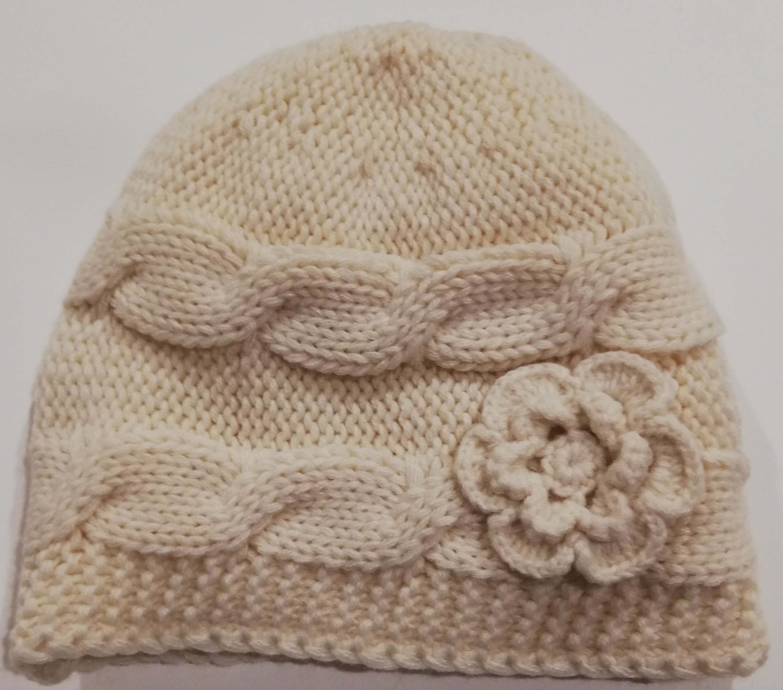 Fleur Cream Beanie